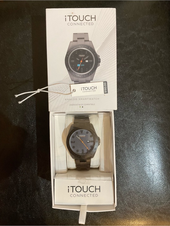iTOUCH WEARABLES Other - iTOUCH connected Analog Smartwatch Gray with Orange second hand size large
